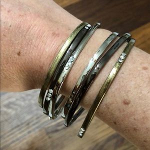 Cookie Lee Modern Mix Crystal Bangles